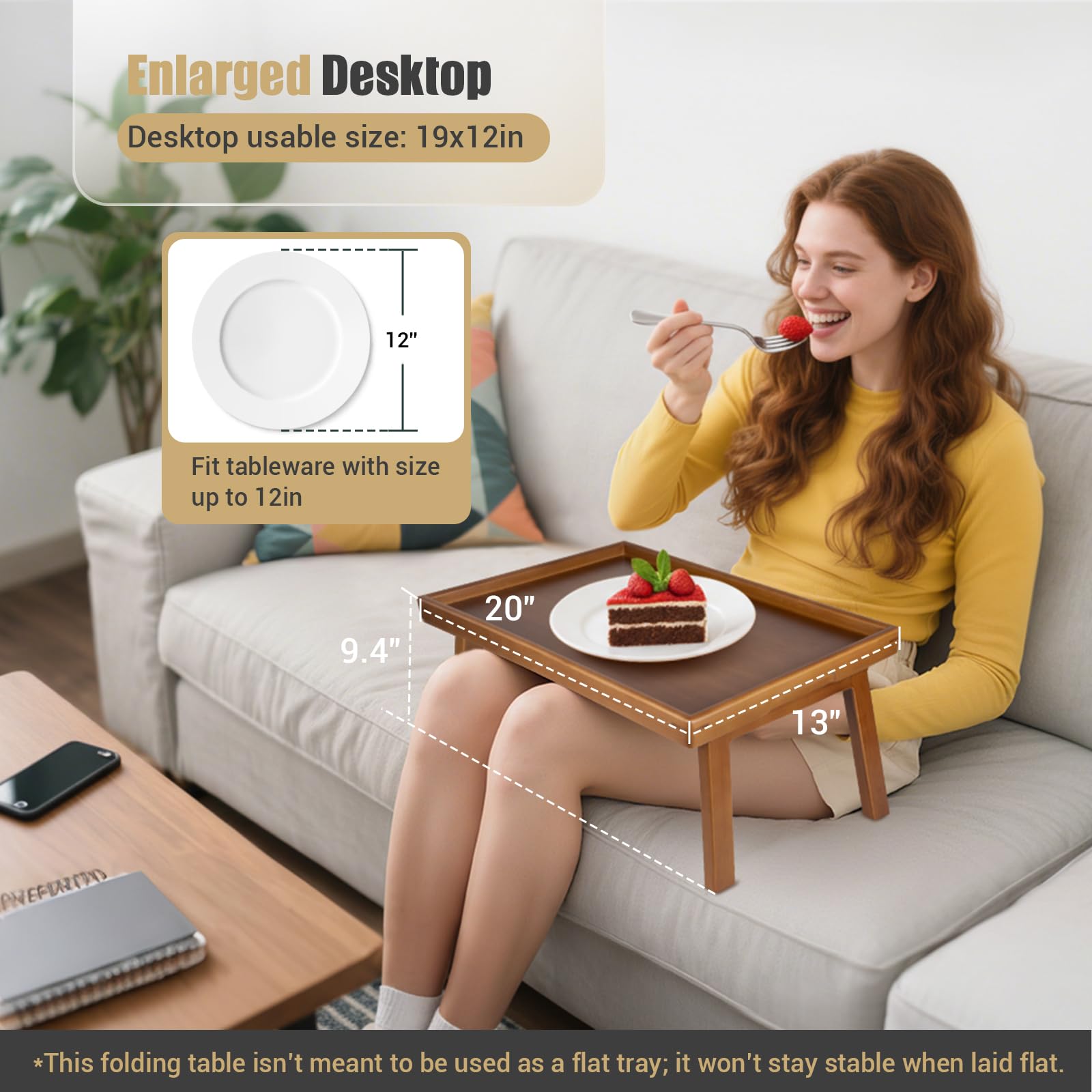 Bmboryxa bamboo base tray with non-toxic surface and rounded corners.