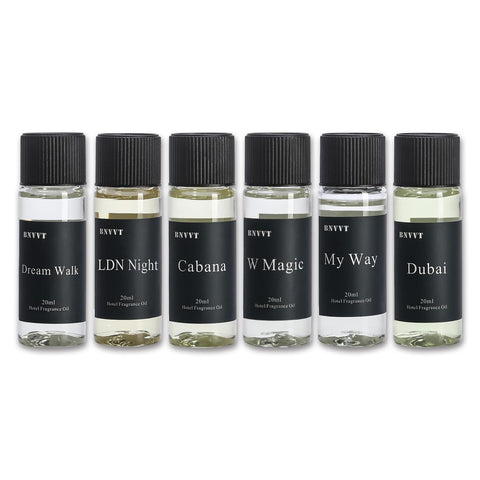 BNVVT Hotel Collection gift box with six fragrance oils for home scenting and ambiance.