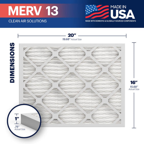 BNX TruFilter 16x20x1 filter pack highlighting four-pack value