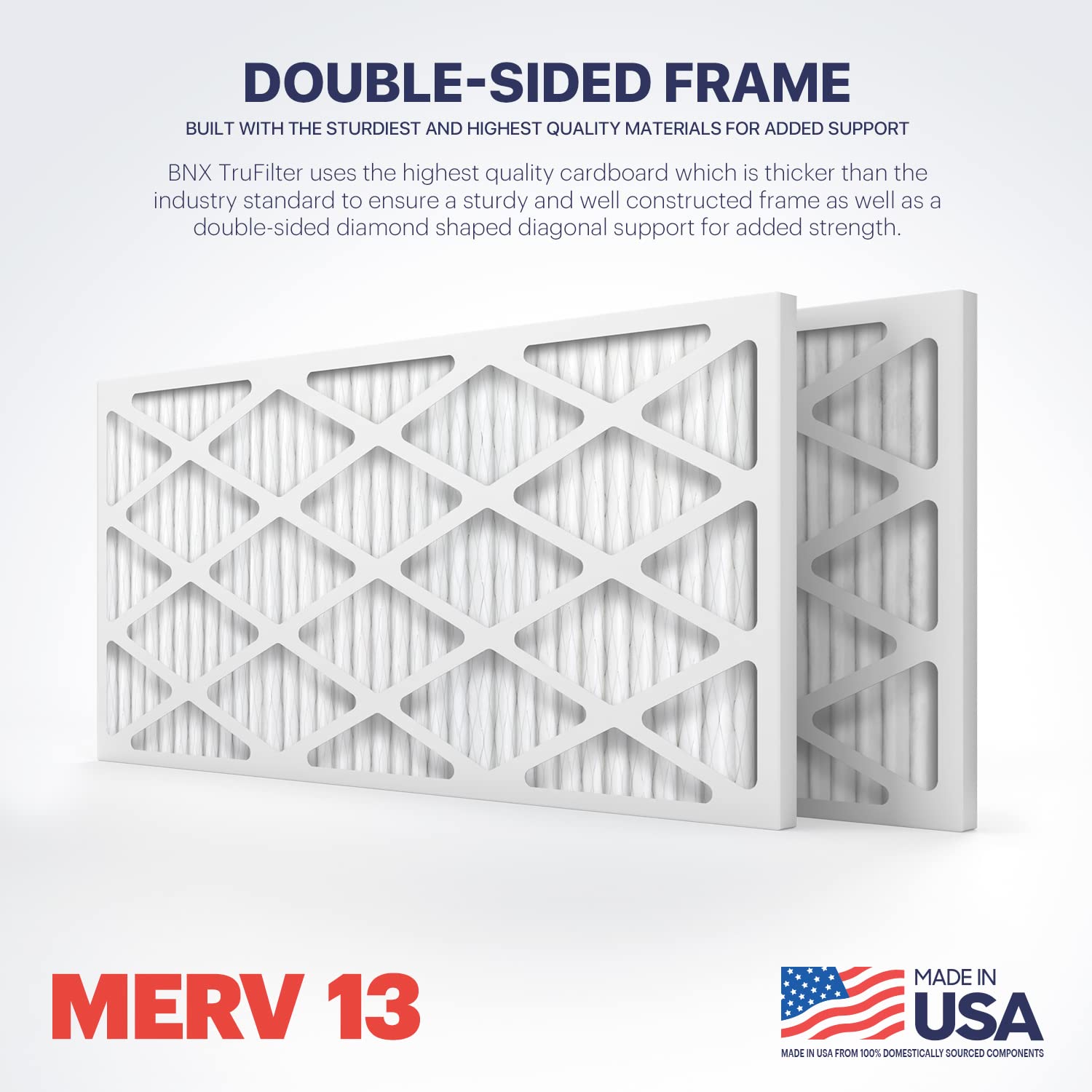 BNX TruFilter 20x30x1 installed in a furnace for efficient filtration with low air resistance.