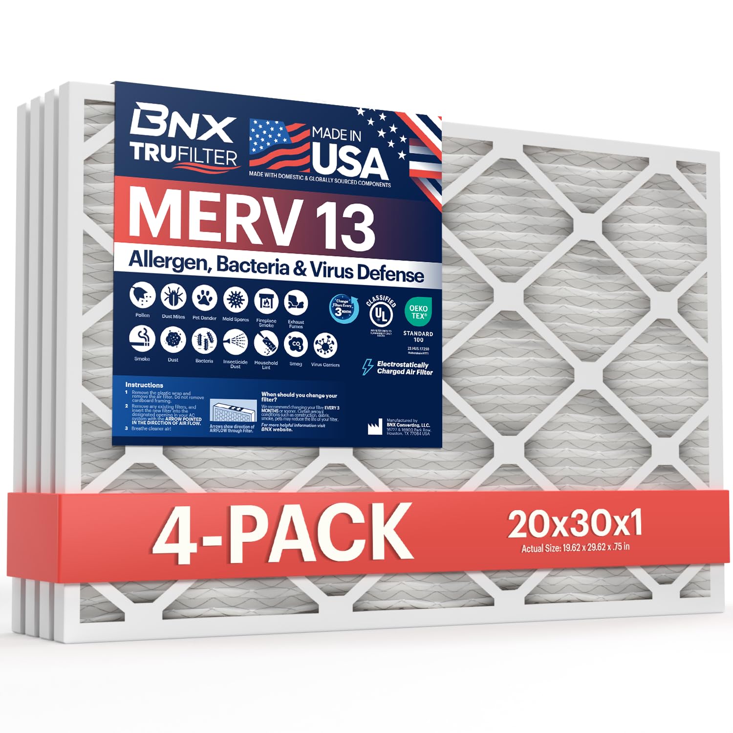 BNX TruFilter packaging ready for quick installation in your HVAC system.