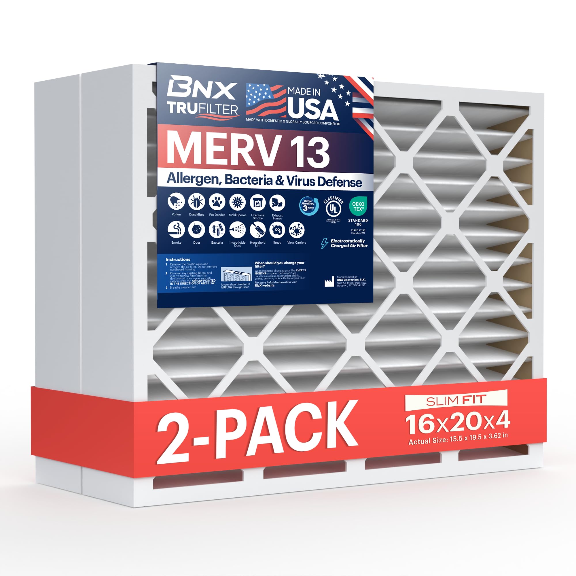 BNX TruFilter 2-pack box shows convenient packaging for easy replacement.