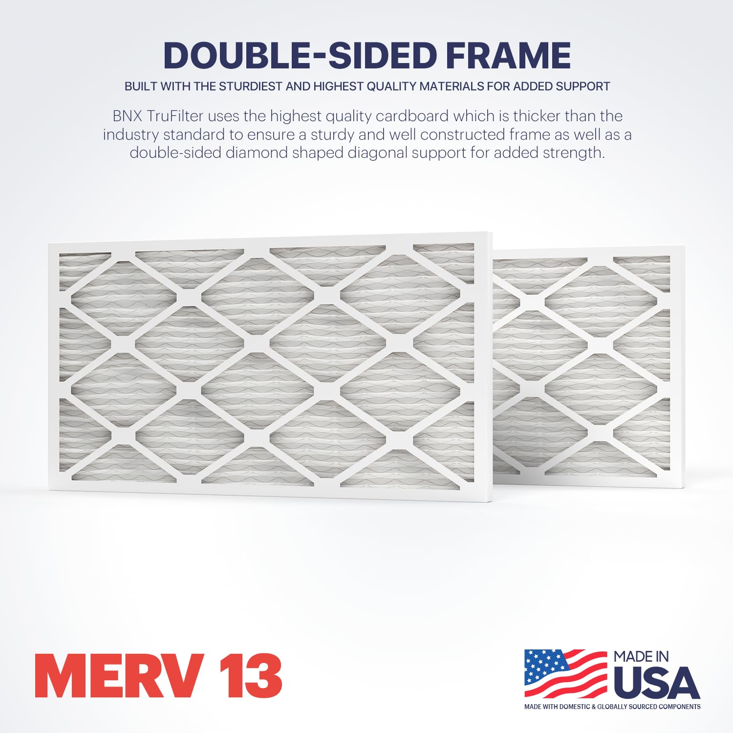BNX TruFilter MERV 13 filtration example captures fine particles.