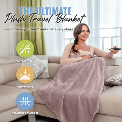 BOACAY 2-in-1 travel pillow and blanket for versatile on-the-go comfort