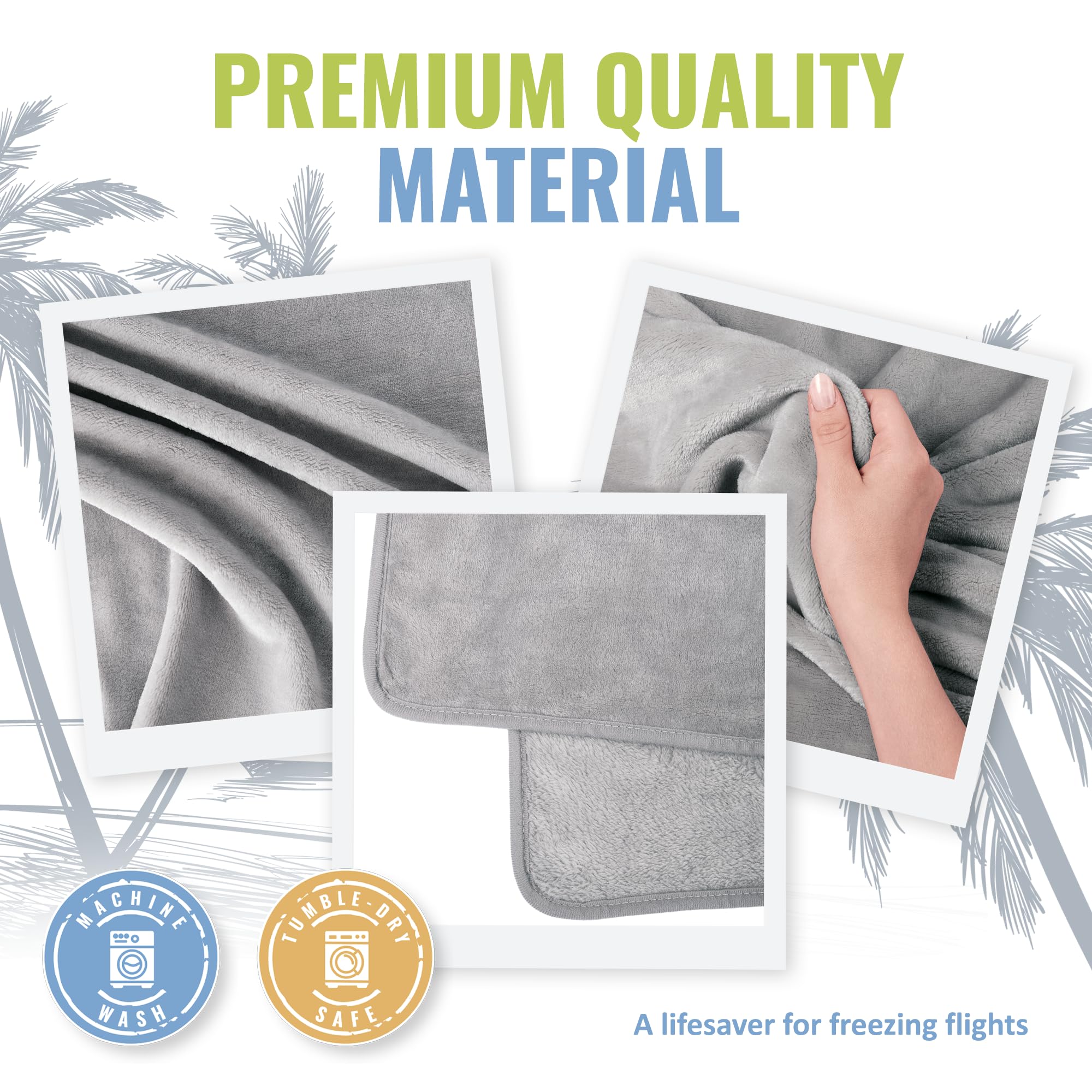BOACAY breathable micro plush fabric delivers airy warmth without shedding.