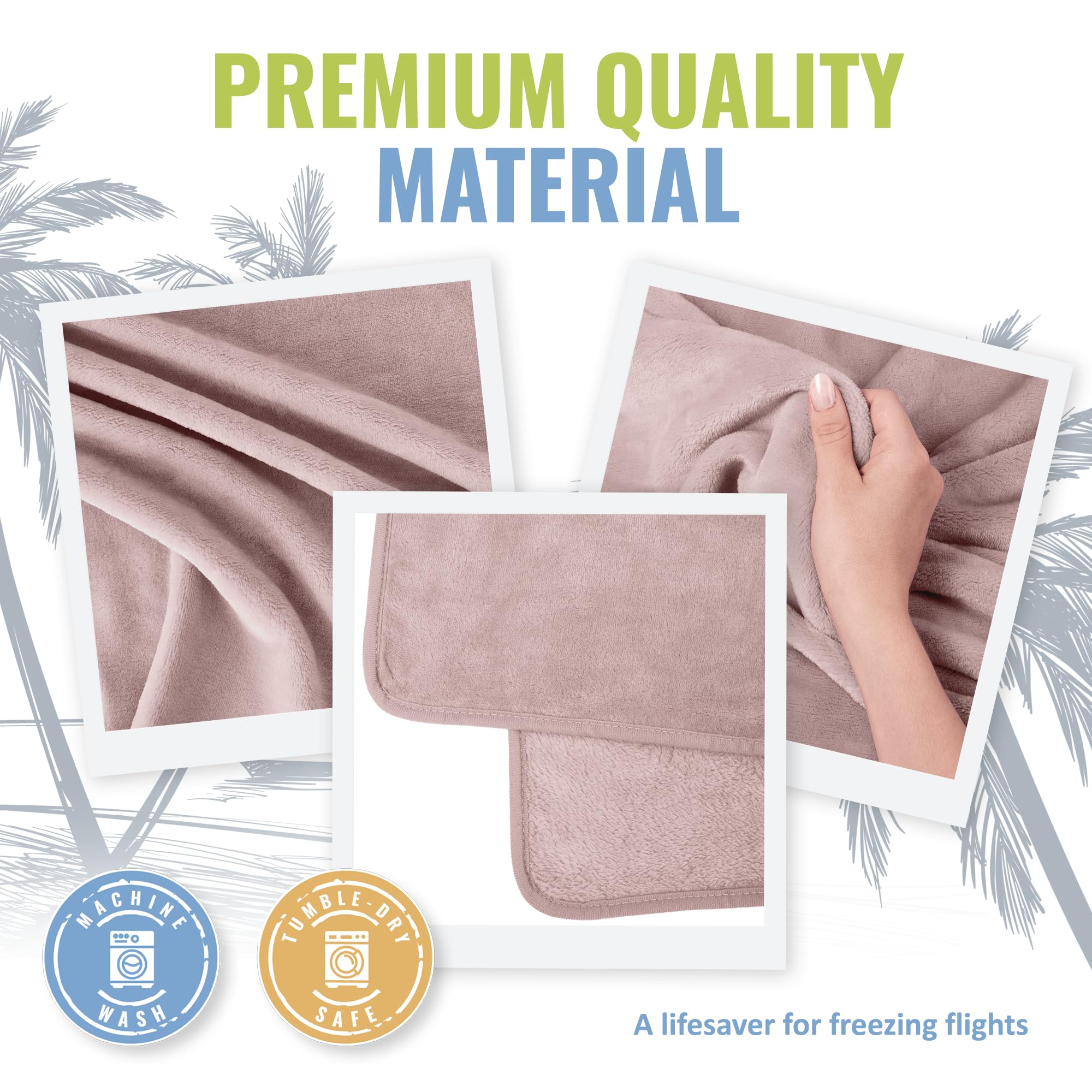BOACAY compact travel blanket on sofa for cozy evenings