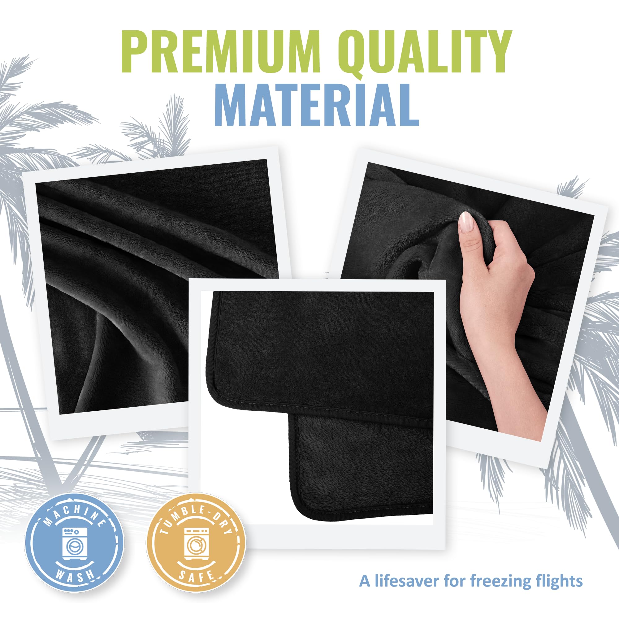 BOACAY road trip blanket compact design fits in carry-on