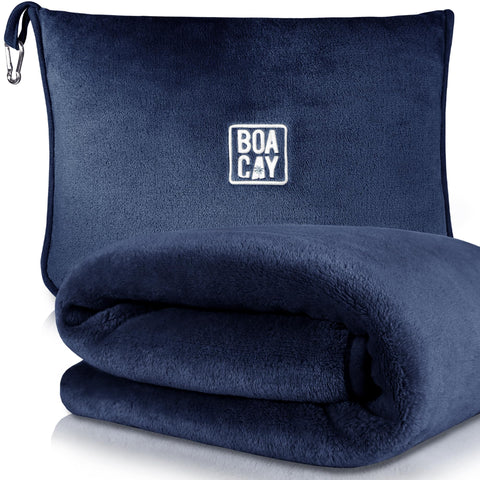 BOACAY soft warm travel blanket in 40x63 inches delivers cozy warmth on flights