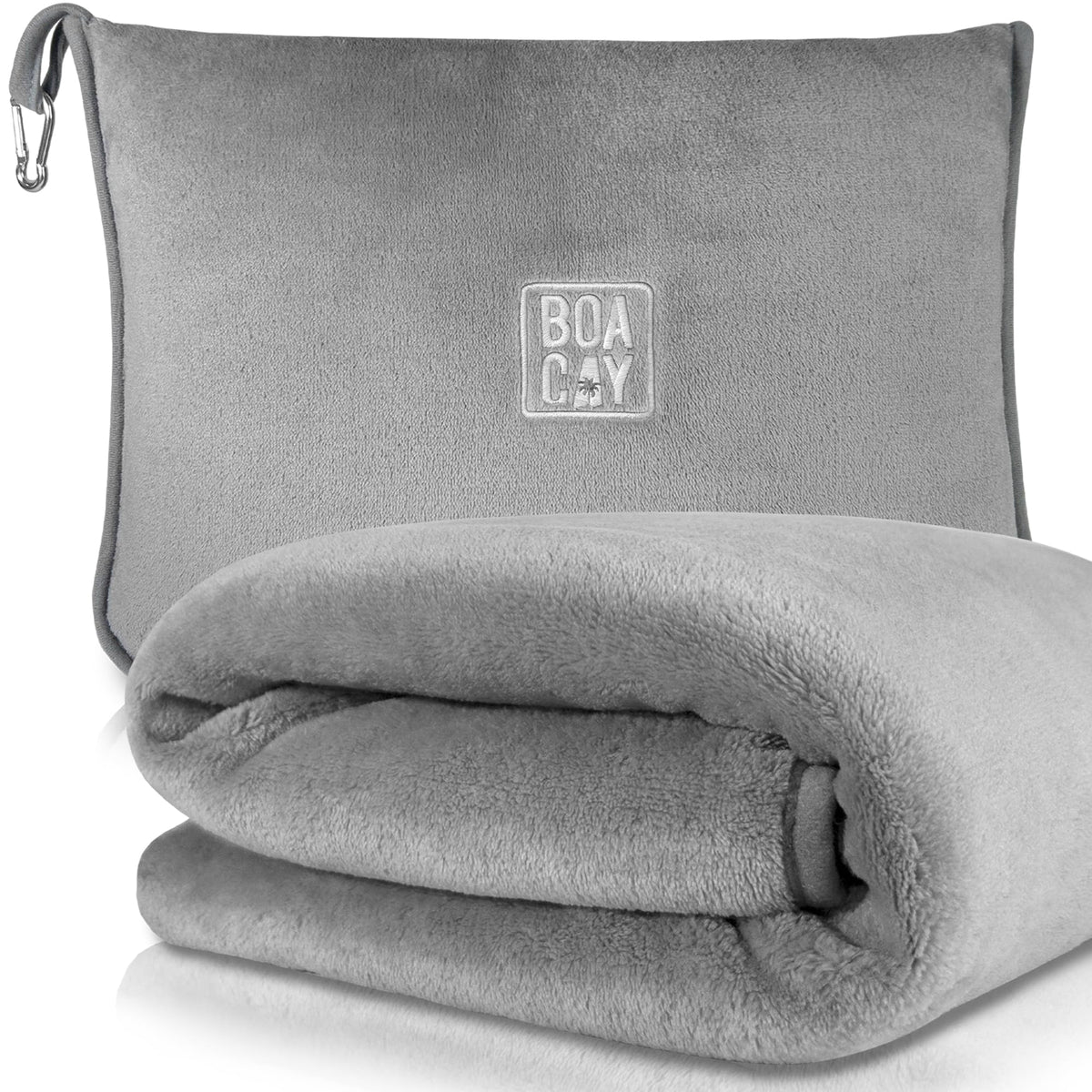 BOACAY soft warm travel blanket in airplane setting provides cozy comfort on long flights.