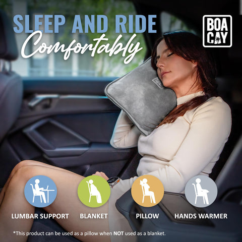 BOACAY blanket shown without shedding for clean, durable comfort at home or travel.