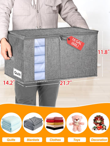 Boailydi 60L bag with reinforced handles makes carrying heavy linens easier.
