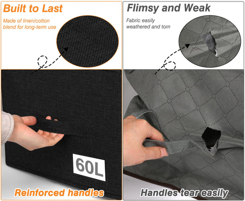 boailydi 60L comforter storage bag reinforced handle for heavy loads
