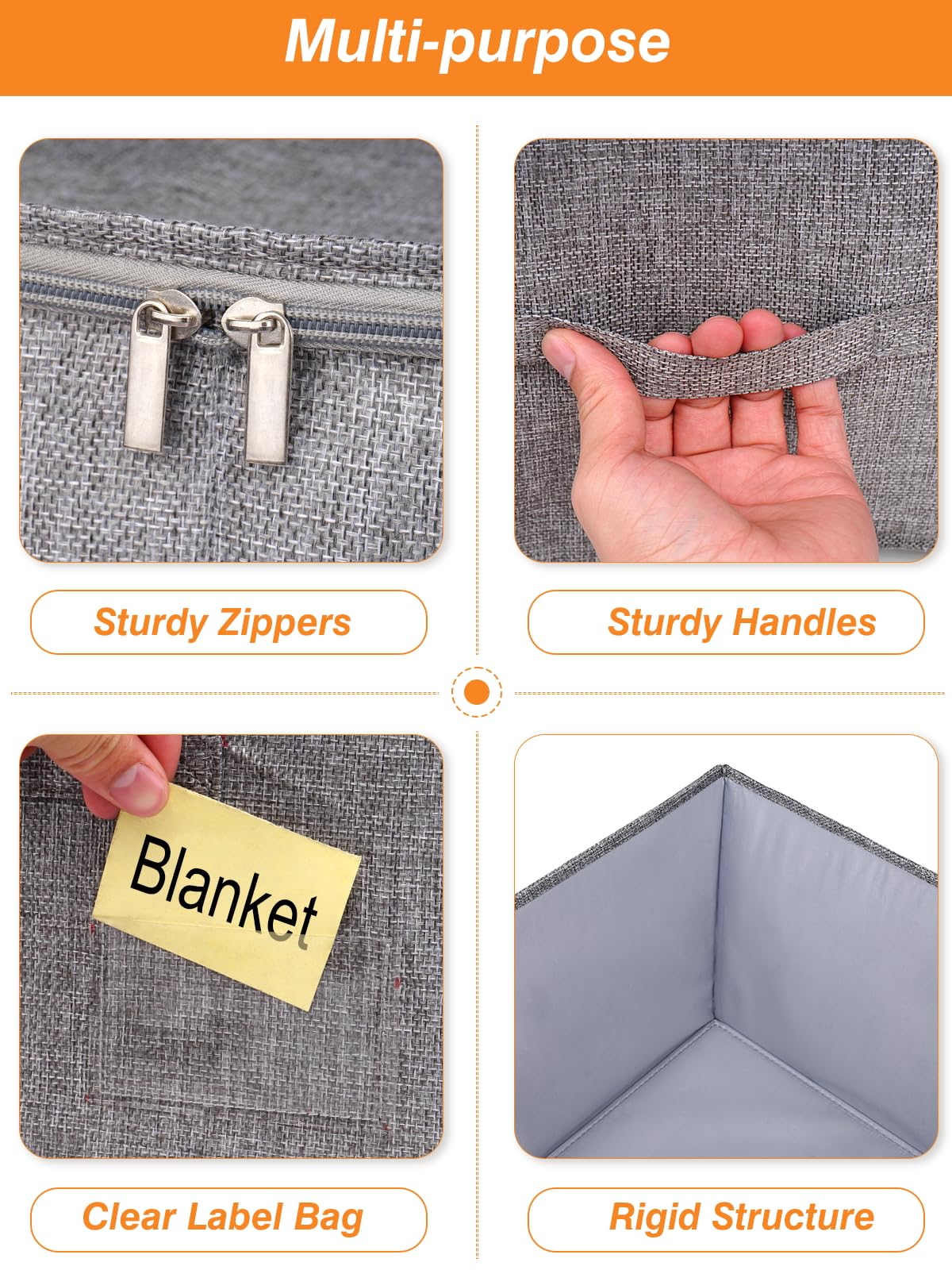 Boailydi 60L bag with zipper protection shields contents from dust.