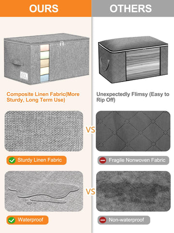 Boailydi multi-room bedding organizer keeps sheets, towels, and blankets tidy.
