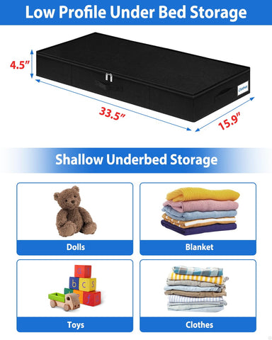 Boailydi under-bed bin under dresser setup optimizing hidden storage in small rooms