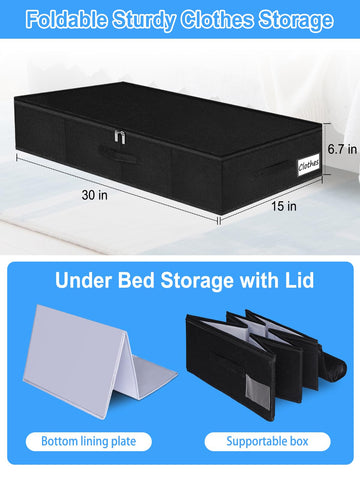 boailydi black under bed bin blends with furniture yet offers practical storage