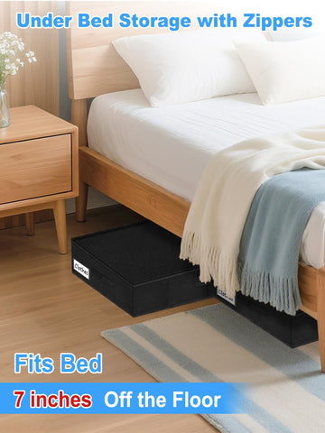 boailydi storage bin with smooth glide zippers and handles for easy pulling