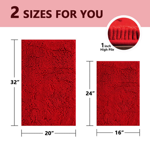 BOANKODU 2-piece rug set arranged for bathroom decor upgrade