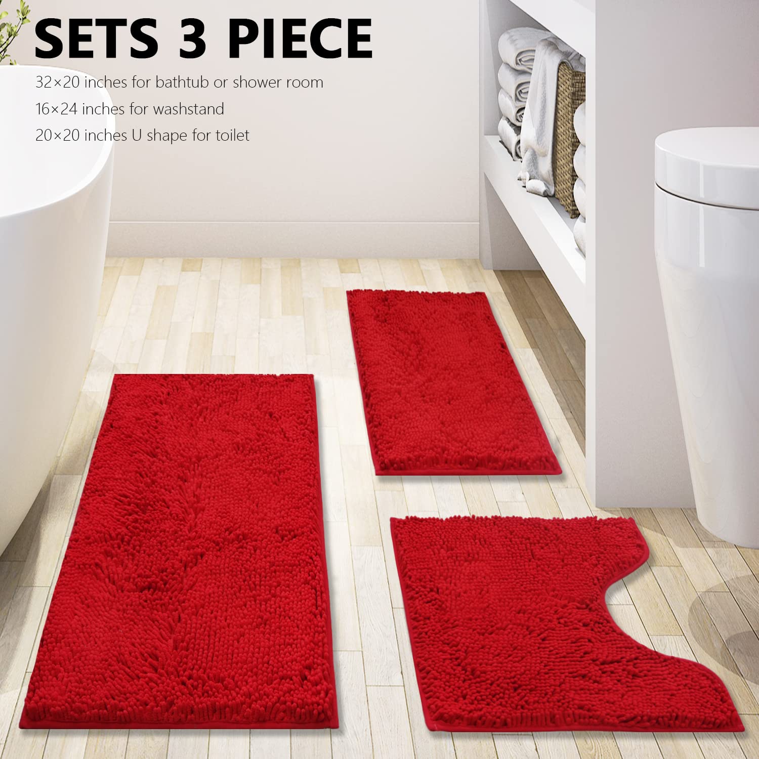 BOANKODU absorbent bathroom rug soaks up moisture to keep floors dry