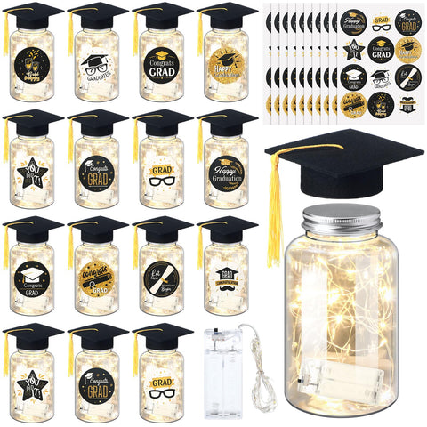 Boao graduation jar with lights adds warm ambiance to the party table