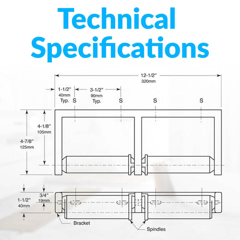 Bobrick B-2740 two-roll capacity supports long, uninterrupted supply in high-traffic areas.