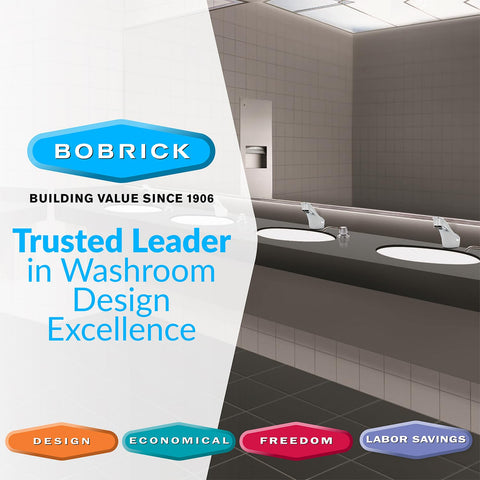 Bobrick B-822 countertop-mount installation fits various counters
