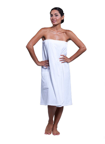 Boca BT Terry Women’s Spa Wrap with front pocket for gym essentials