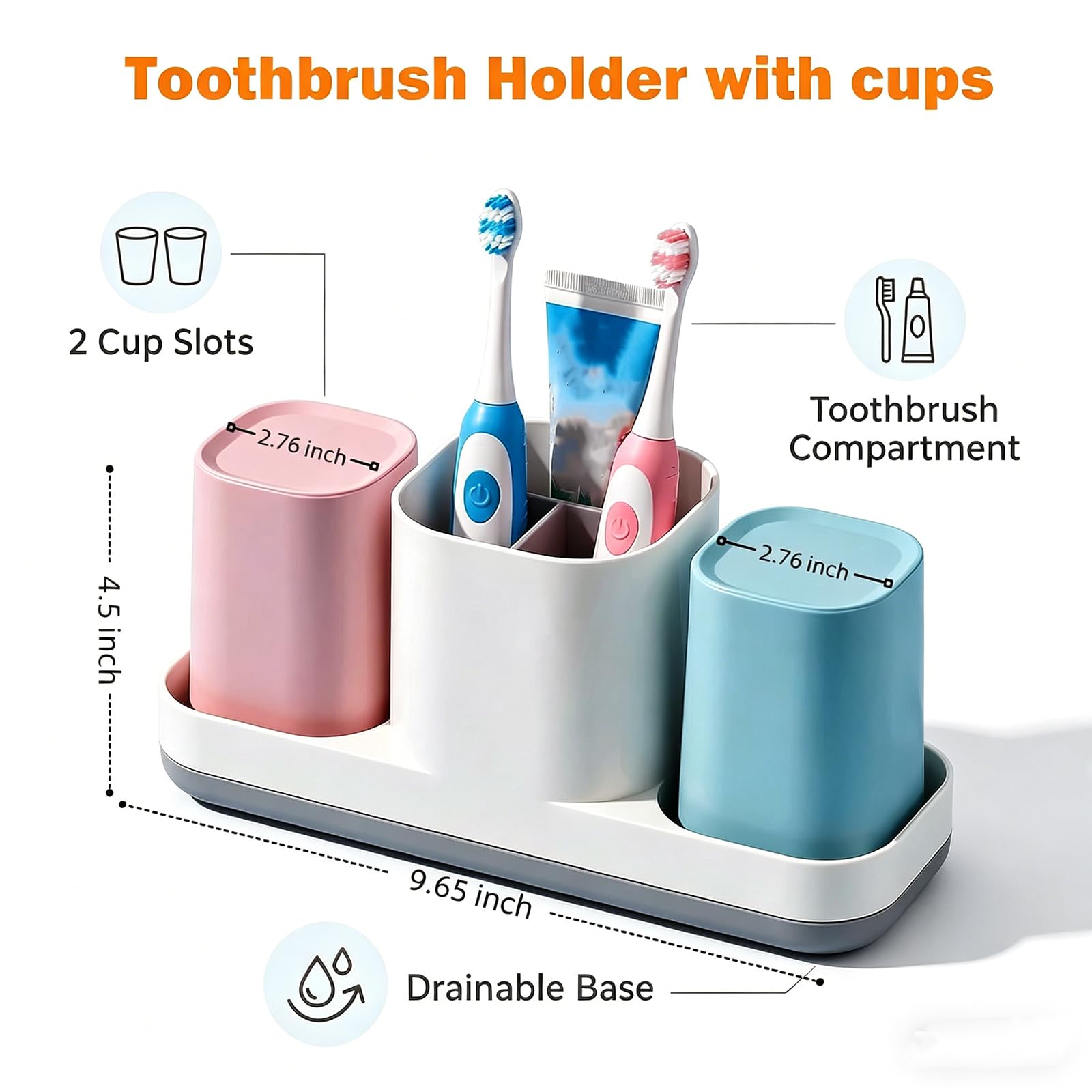 Boershun unit highlights divided slots for brushes and toothpaste.