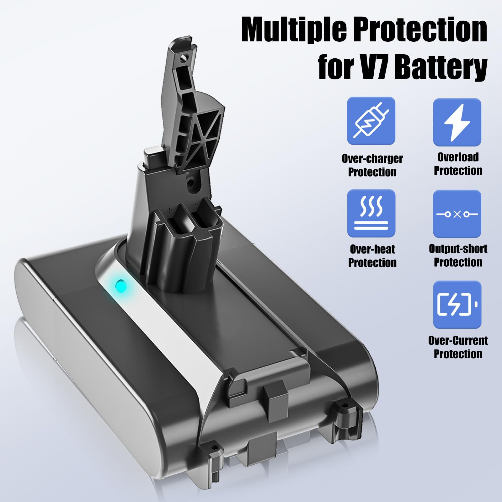 Boetpcr inner-liner design protects the battery during use