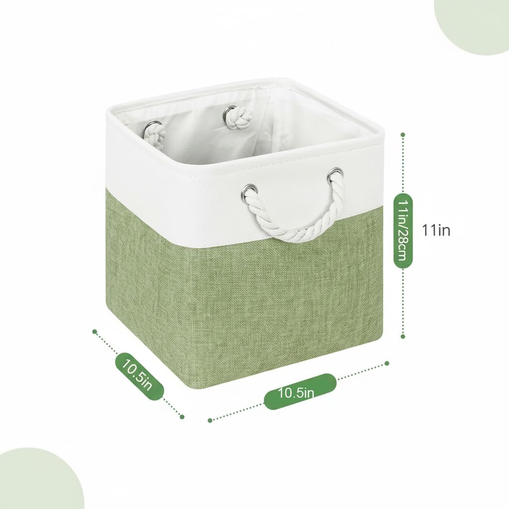BOFUGA cube storage bin folded-flat, space-saving design