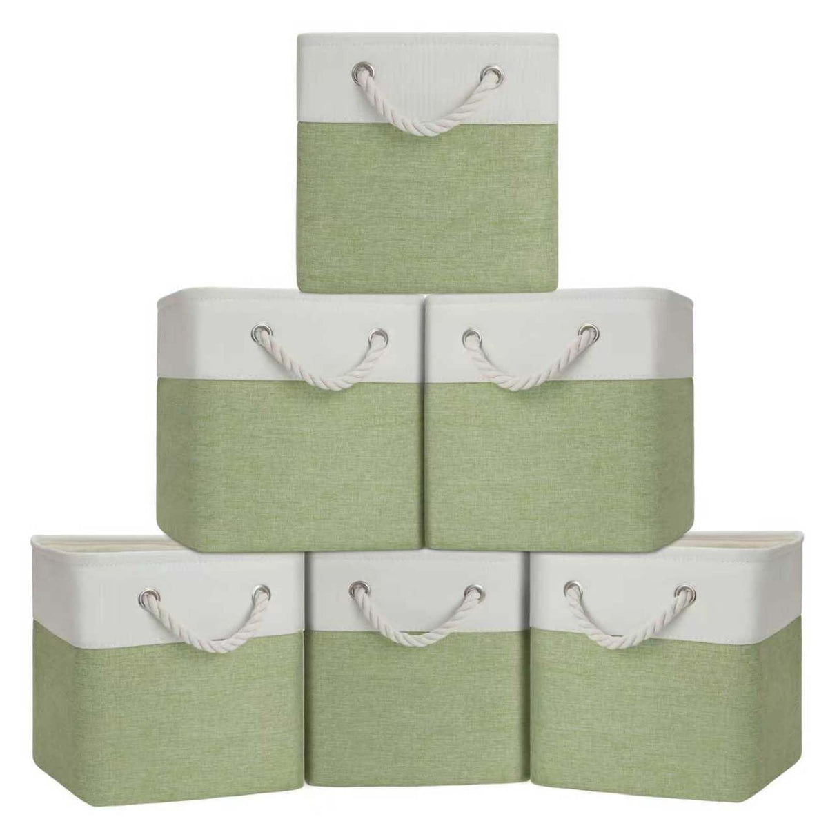 BOFUGA cube storage bin front view shows compact versatility for shelves