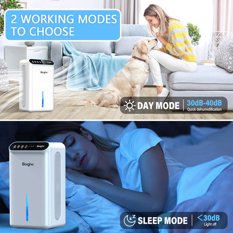 boglvr dehumidifier auto shut-off when tank is full for safety