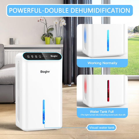 boglvr compact dehumidifier fits tight spaces like closets or RVs