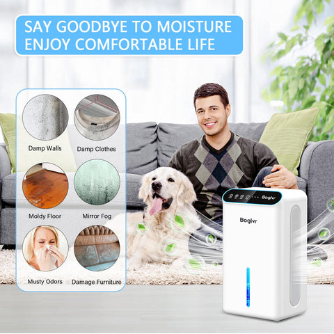 boglvr dehumidifier sleep mode maintains quiet operation for restful nights