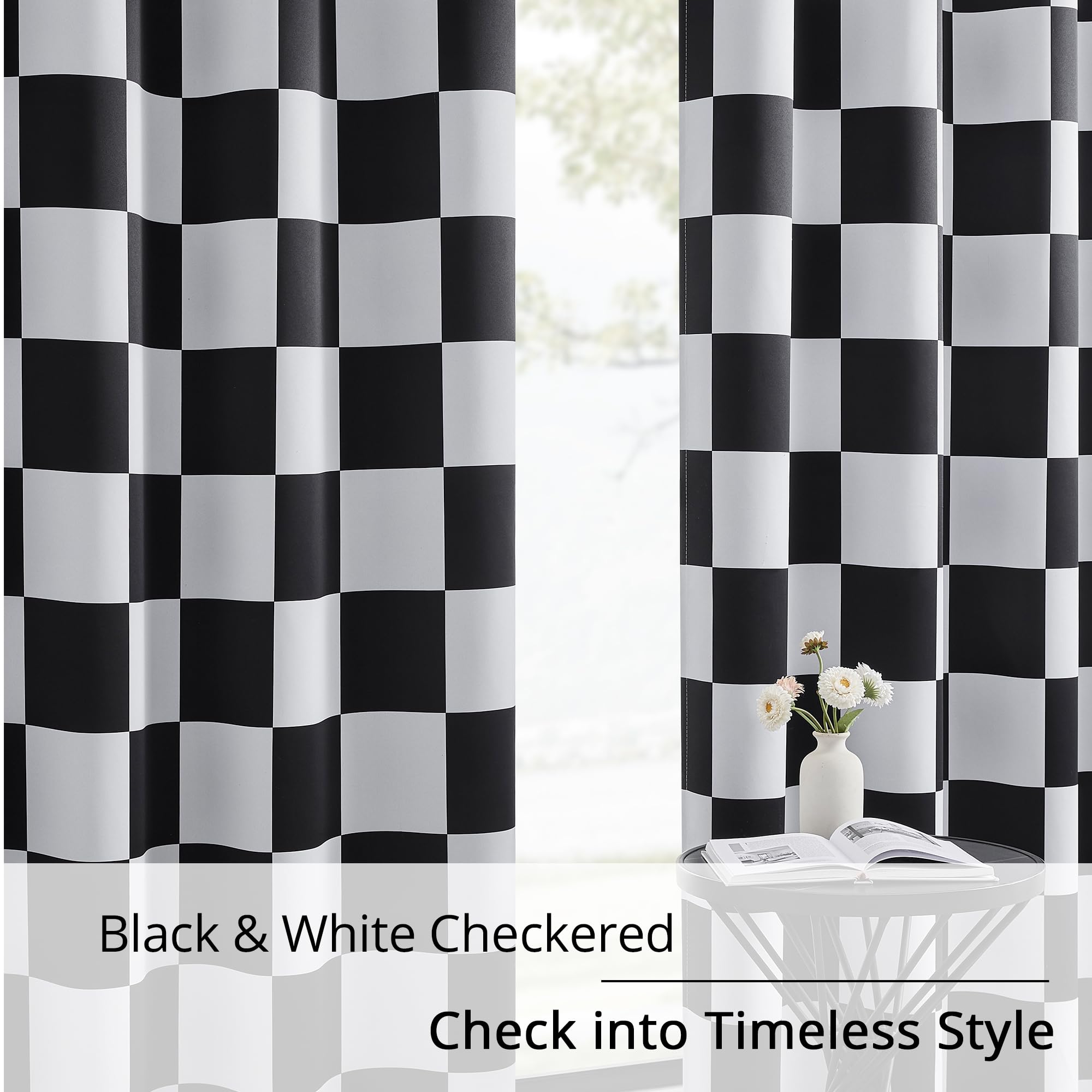 BOHOMOCASA two-panel W52×L84 curtains for broad window coverage