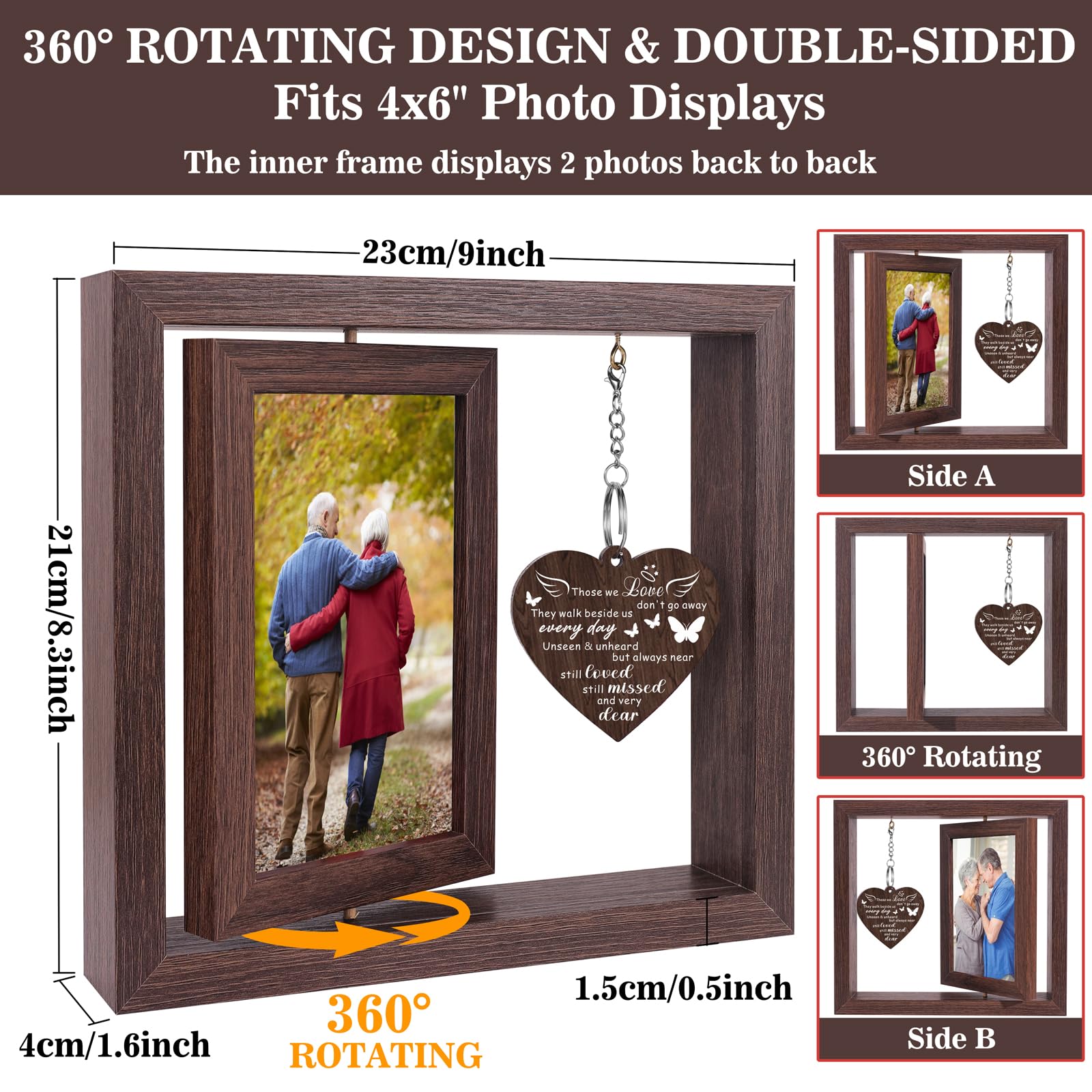 Boiveco Memorial Frame made of lightweight wood for durable, timeless display.
