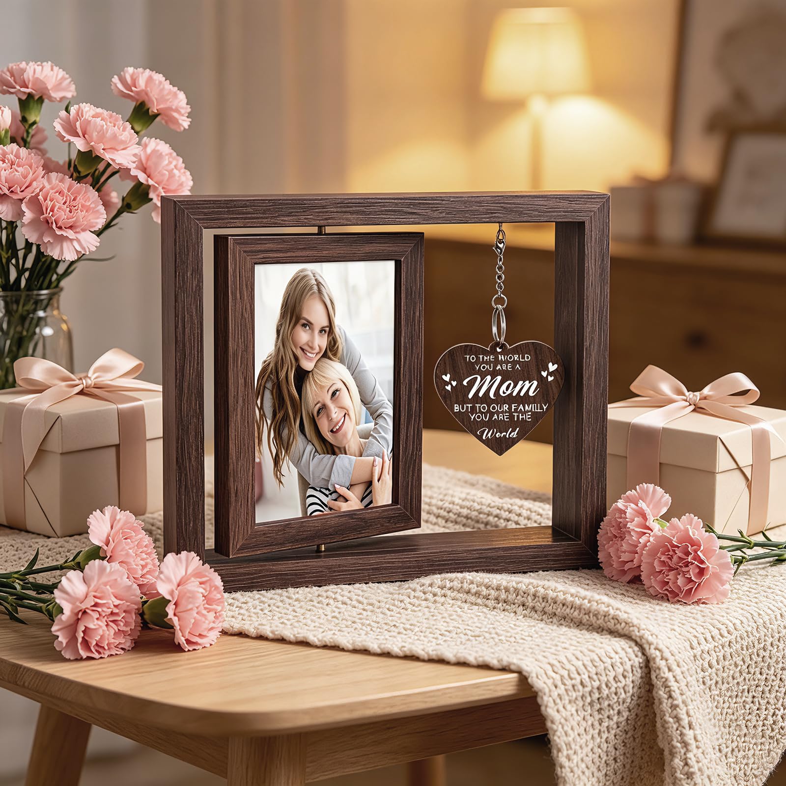 Boiveco transparent cover protects photos from dust and fading.
