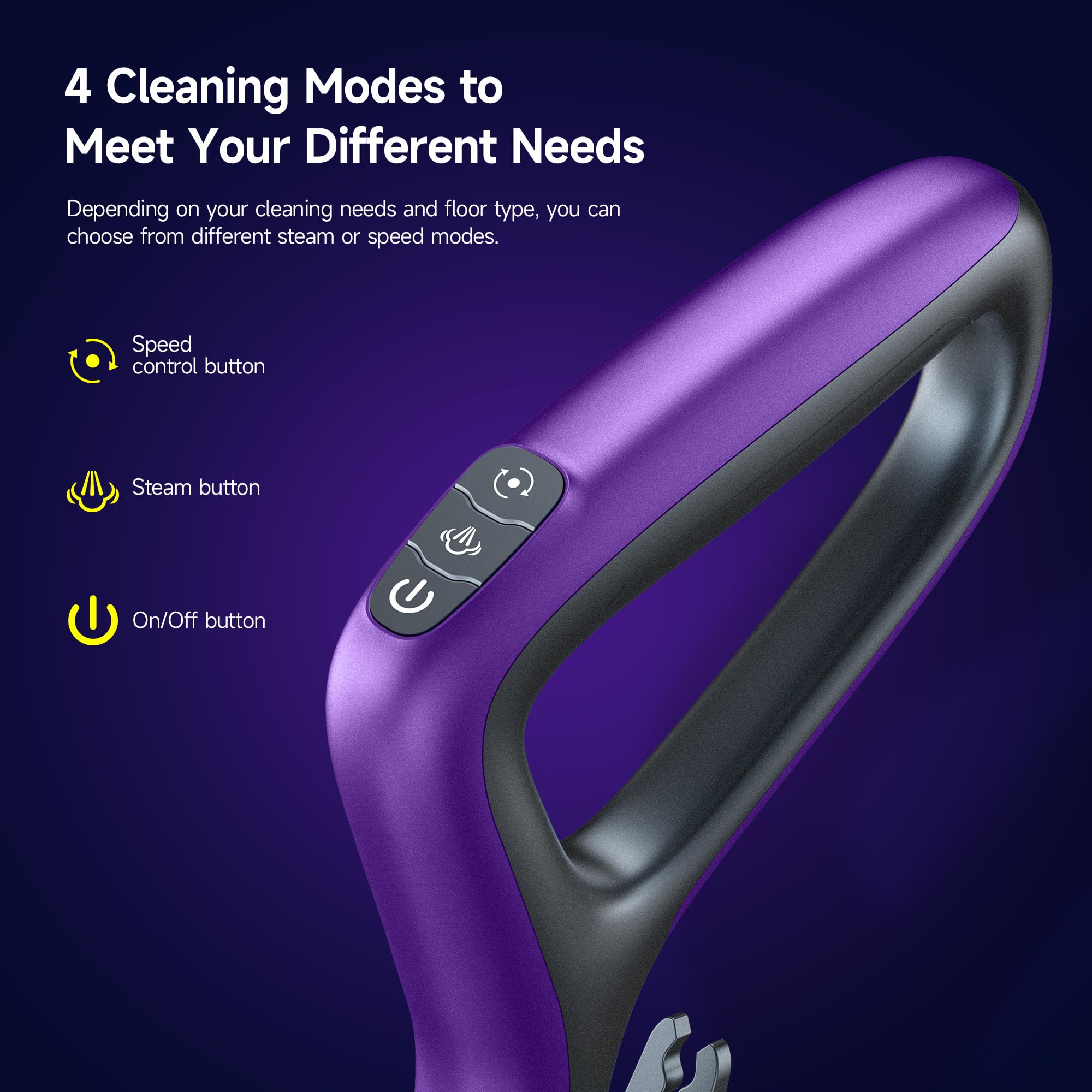 BOJUK Scrub & Steam Mop safe for various floor types