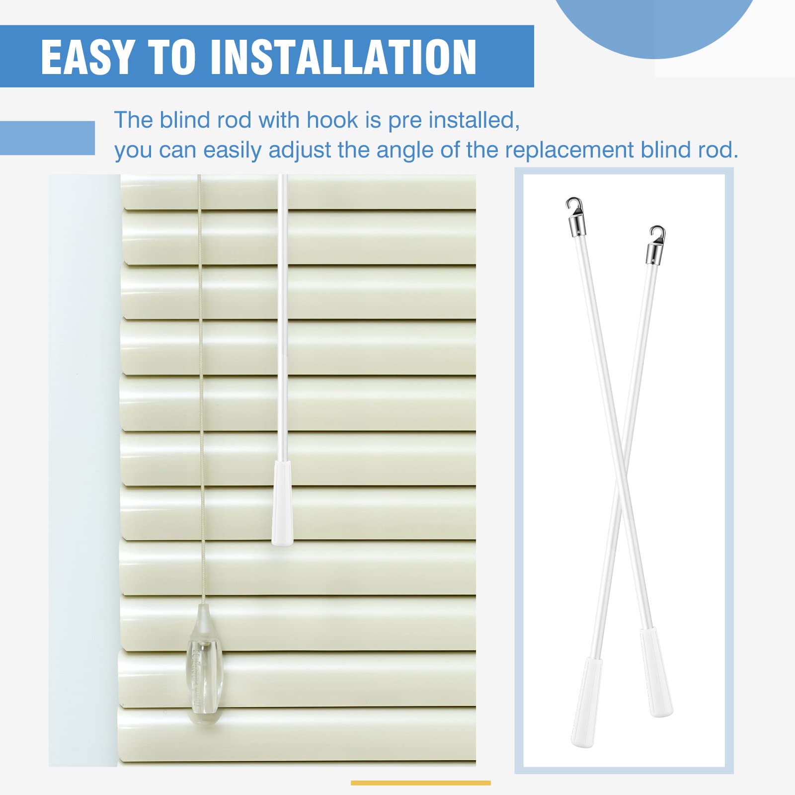 Bokon fiberglass wand offers durable performance for indoor blinds.
