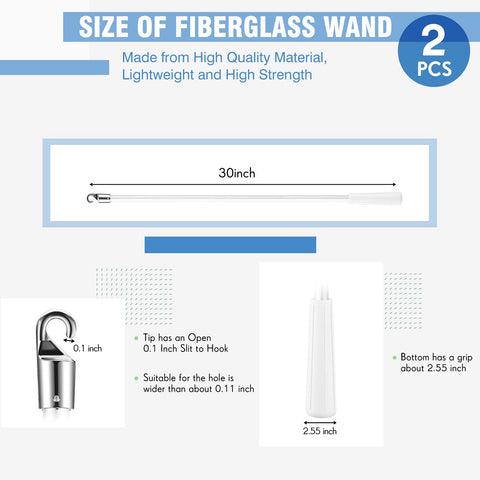 Bokon replacement blind wand with hook and handle for simple repairs.