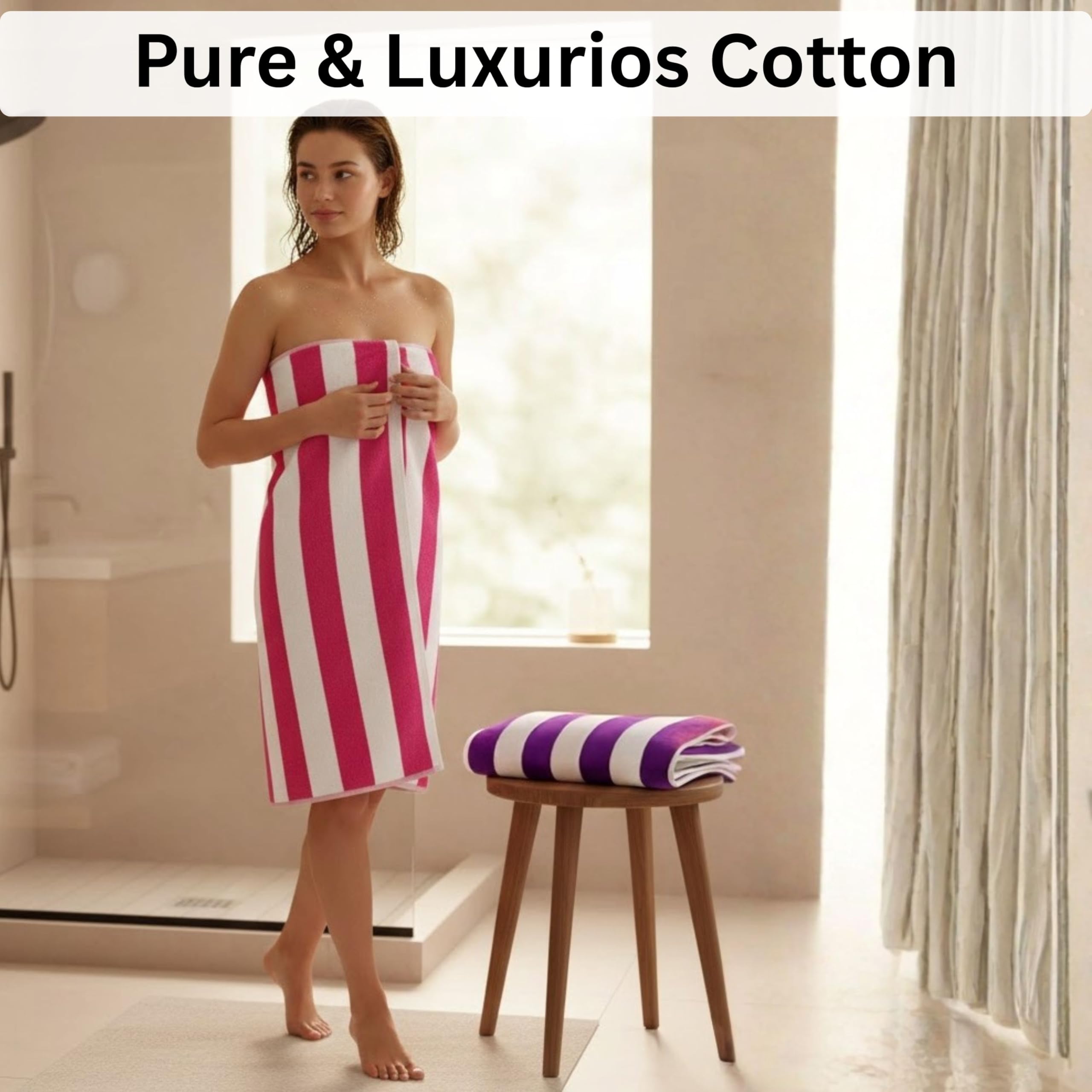BolBom towels in pink easy-care set for families and hotels