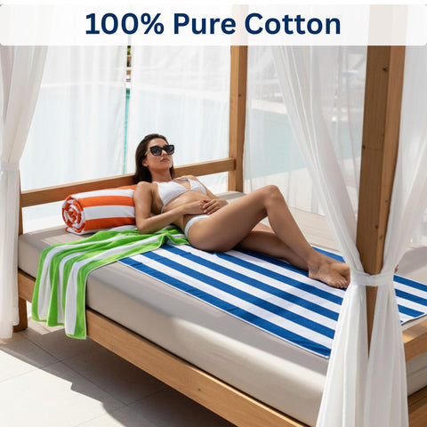 BolBom towels in royal blue durable cotton for home and travel