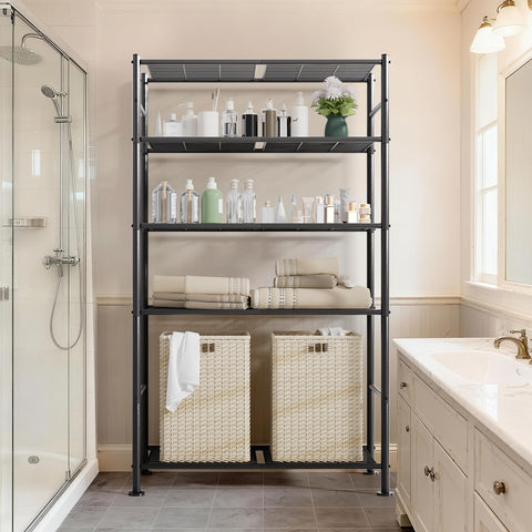 BolDuck sturdy metal rack supports heavy items on each level