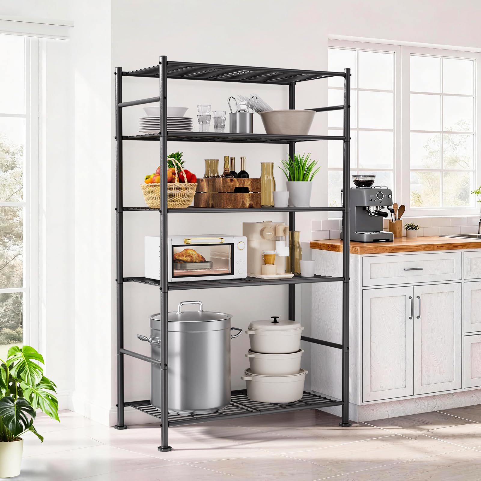 BolDuck pantry shelf doubles as microwave stand for organized kitchens