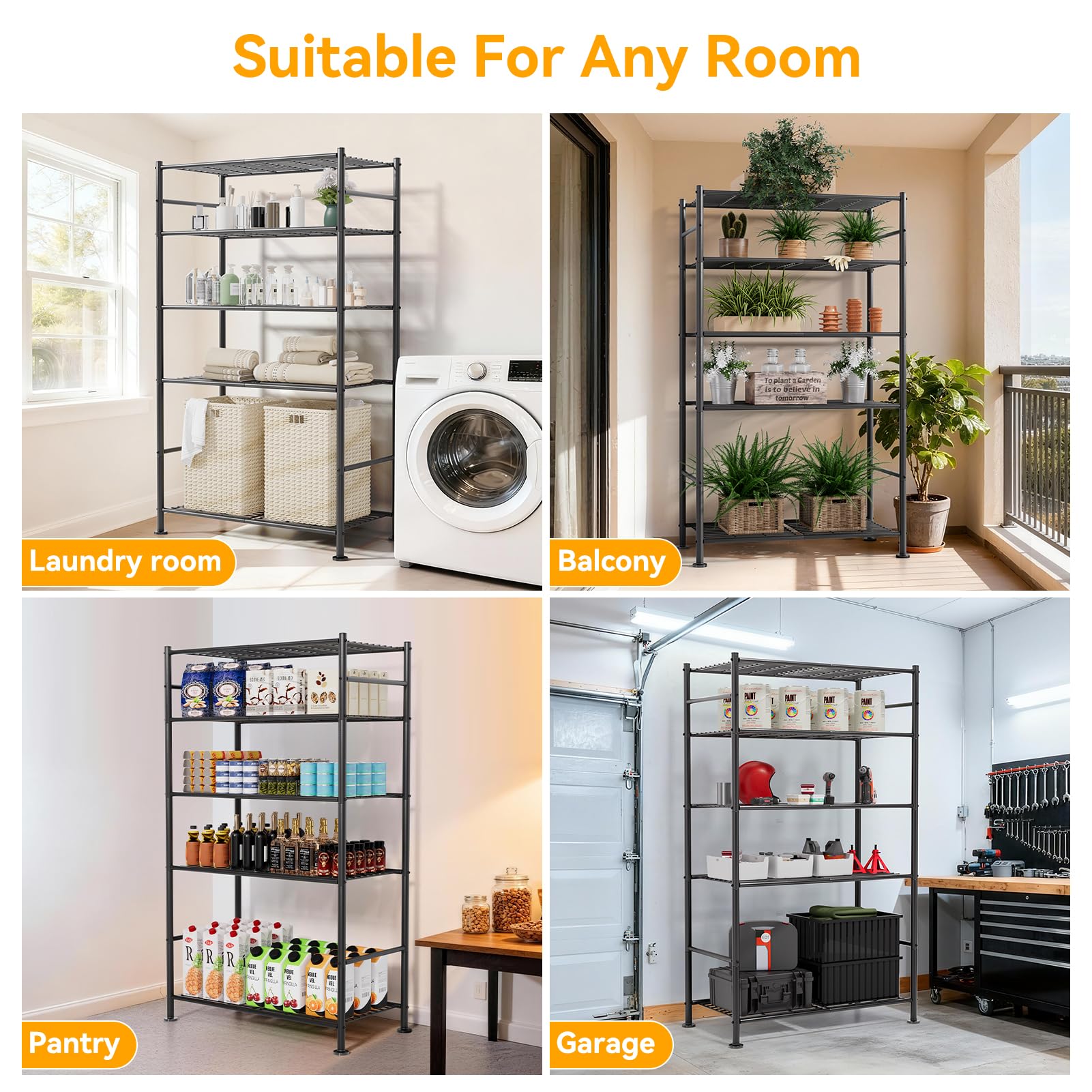 BolDuck durable shelving complements garage, laundry, and utility areas