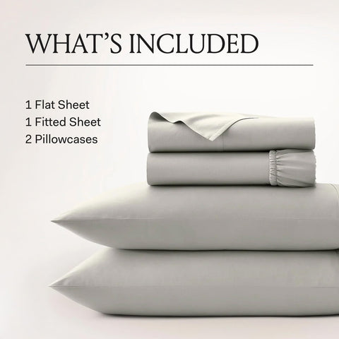 Fitted sheet with 17 inch deep pocket secures mattress