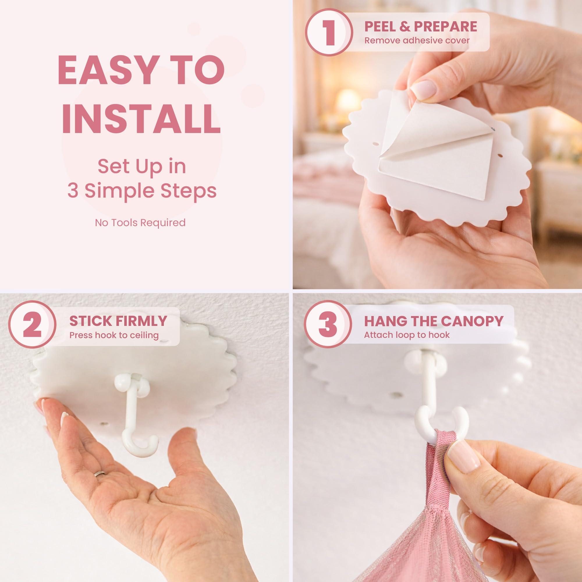 Bollepo bed canopy installation kit for quick setup.