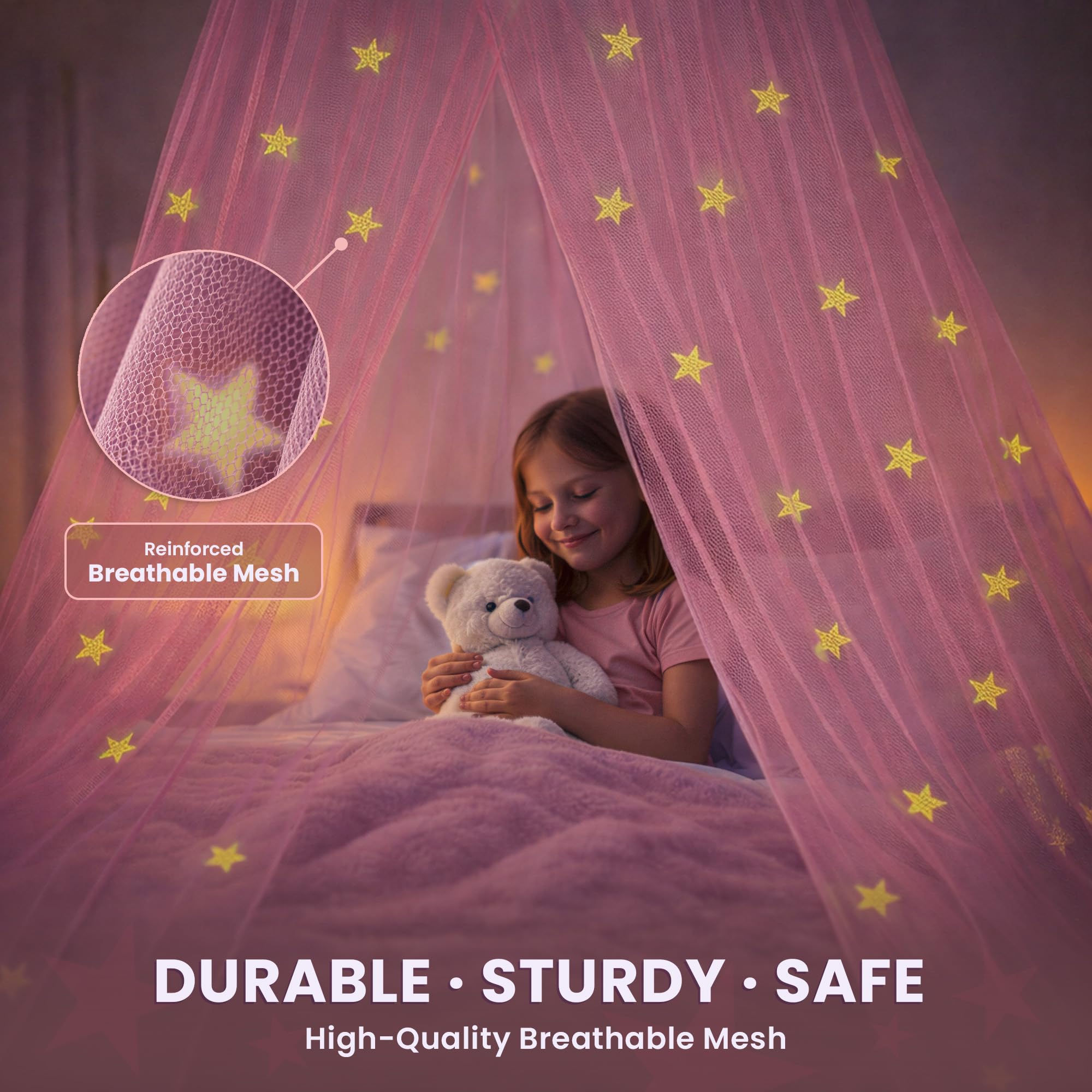 Bollepo glow star adhesion technology keeps stars secure.
