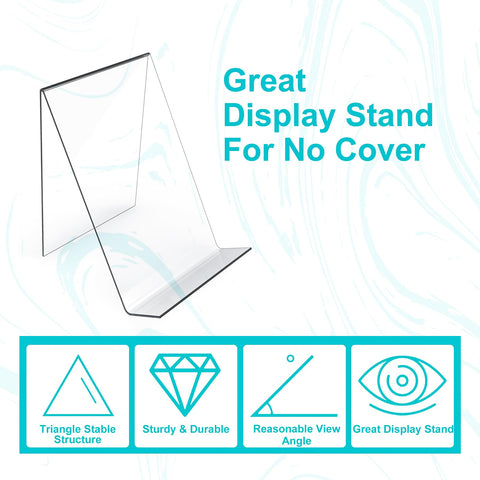 Boloyo clear acrylic easel emphasizes items with durable surface.