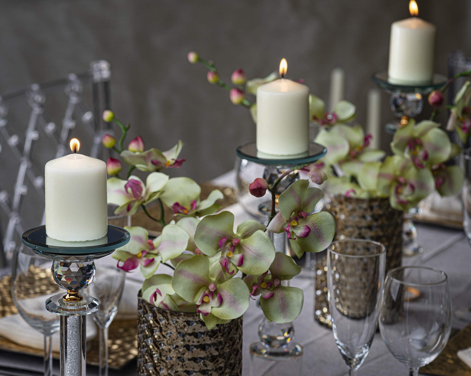 Bolsius 12-pack Ivory candles ready for weddings and events centerpieces.